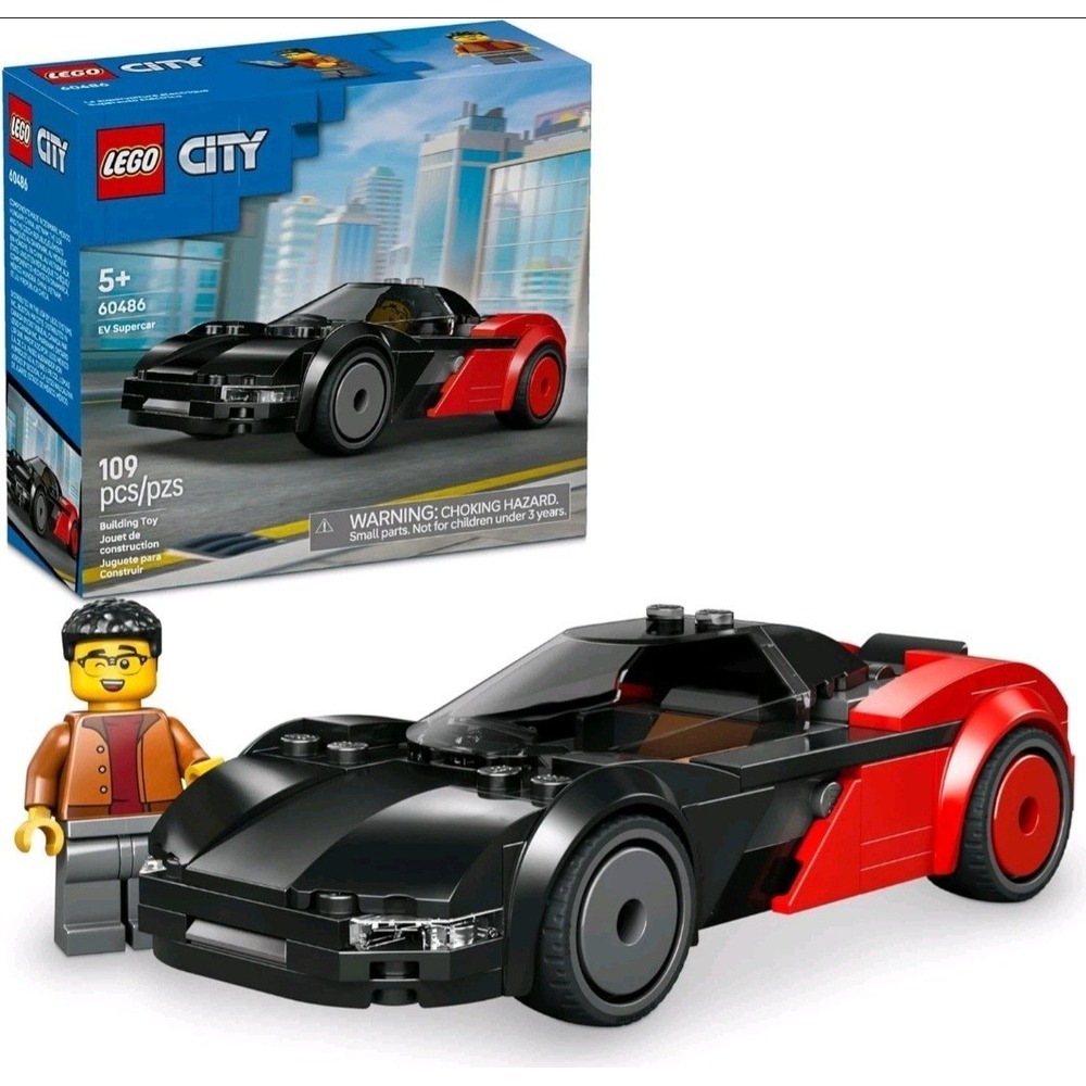 LEGO City EV Supercar Building Set - 60486 - 109 Pcs - 5+ Years Old
